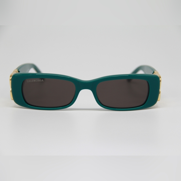 NEW BALENCIAGA BB0096S 006 GREEN SQUARE SUNGLASSES BALENCIAGA - Picture 5 of 15